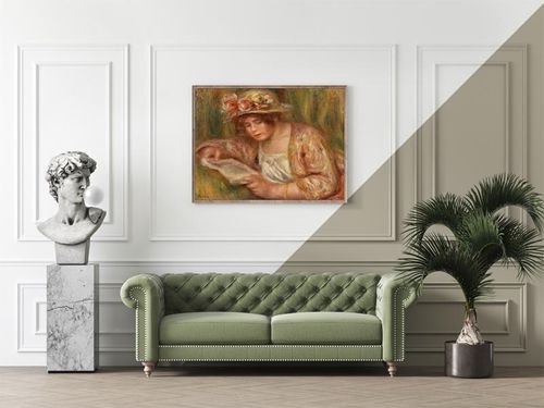 Andrée in a Hat, Reading, Pierre-Auguste Renoir - plakat 59,4x42 cm na Arena.pl