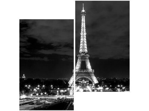 60X60CM WIEŻA EIFFLA BLACKANDWHITE DWU OBRAZ ŚCIAN na Arena.pl