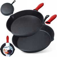 2x Patelnia ŻELIWNA na gaz indukcję grill ognisko do piekarnika 25+30 cm