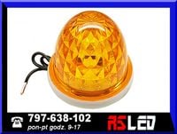 Lampa LED 12 SMD kogut pomarańczowa 12v 24v migająca ostrzegawcza