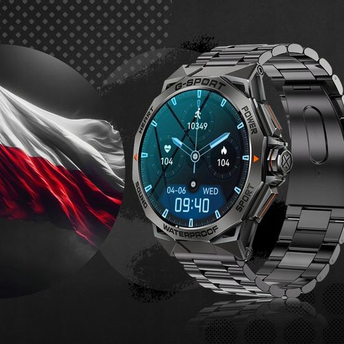 SMARTWATCH ZEGAREK MĘSKI MENU PL SPORT PULS ROZMOWY SMART WATCH na Arena.pl