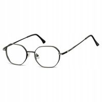 Okulary sześcioboczne KOREKCYJNE Oprawki zerówki Optyczne SUNOPTIC Czarne