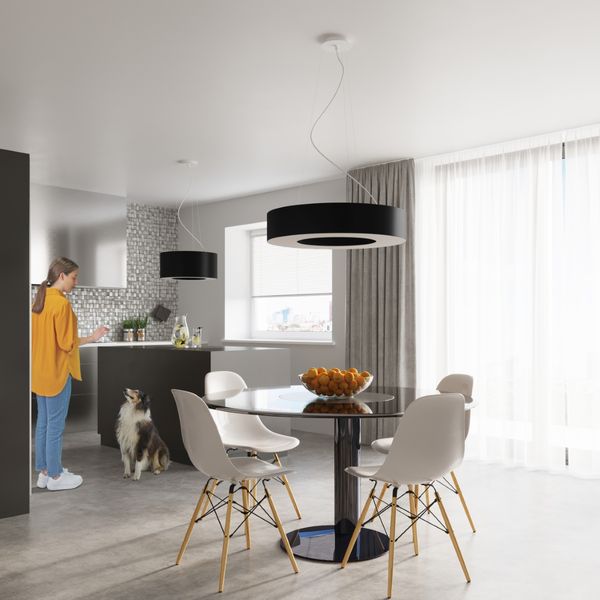 Żyrandol SATURNO 90 czarny zdjęcie 6