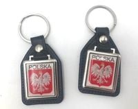 brelok 10szt. skórka prostokąt polska