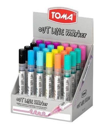 MARKER PERNAMENTNY OUT LINE METALIC TO-404 TOMA SREBRNO-FIOLETOWY na Arena.pl