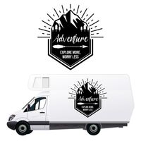 NAKLEJKA NA SAMOCHÓD TERENOWY dekoracyjna Adventure napis góry KAMPER 70cm