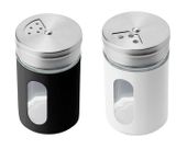 Solniczka pieprzniczka zestaw ALCANO 90 ml biały & czarny black&white