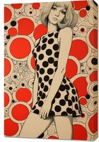 Obraz 60x90cm Czerwone Kropki