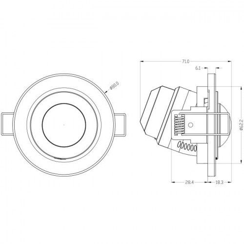 CZUJNIK RUCHU 360 STOPNI 800W IP20 REGULOWANY DO WNĘTRZ na Arena.pl