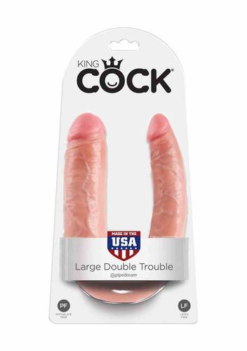 Dildo Dwustronne Double Trouble 18Cm Cieliste na Arena.pl