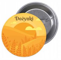 Przypinki buttony HIT TANIO DOŻYNKI 2022 z grafiką