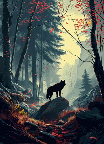 Plakat 39,5x55cm Leśne Echa zdjęcie 1