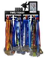 Wieszak na medale JUDO ramka na zdjęcie twoje imię dowolny tekst  406.1