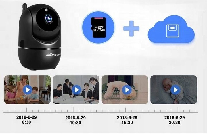 CZARNA KAMERA BEZPRZEWODOWA WIFI 4MPX WEWNETRZNA NIANIA IP APLIKACJA TUYA zdjęcie 15