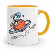 Kubek Żółty Dla Dziewczyny Panna Nie Z Tej Ziemi Z Nadrukiem Ze Zdjęciem