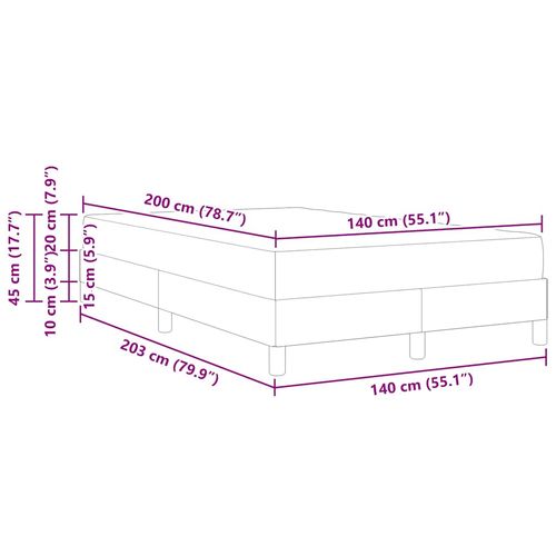Łóżko sprężynowe Ciemnoszary i brązowy 140 x 200 cm na Arena.pl