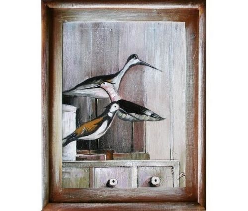 Obraz 37x47cm BIRDS płótno ręcznie malowany na Arena.pl