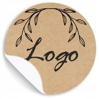 Naklejki z twoim LOGO ETYKIETY WLEPKI OKRĄGŁE NADRUK REKLAMOWE 5x5 160sztuk