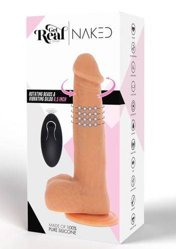 rotating beads vibrating dildo light skin tone na Arena.pl