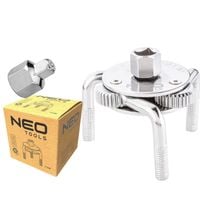 NEO KLUCZ DO FILTRA oleju PAZURKOWY TRÓJRAMIENNY SAMOZACISKOWY 75-120mm