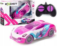 EXOST STAR LIGHT samochód wyścigowy ZABAWKA INTERAKTYWNA auto na pilota róż