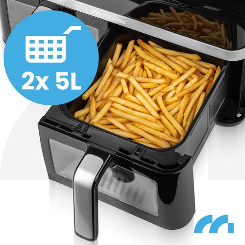 Frytkownica Beztłuszczowa 10L Air Fryer Frytownica Dwukomorowa Duża 2800W na Arena.pl
