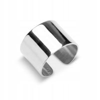 Pierścionek srebrny doginany szeroki na 1 cm