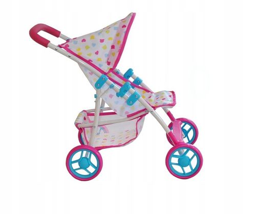 WÓZEK ZABAWKA DLA LALEK DLA 5 LATKI SOLIDNY SKŁADANY Z DASZKIEM na Arena.pl