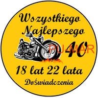 Opłatek na tort Urodziny 18 30 40  Motor Harley Davidson Yamaha Vsk Cross
