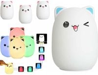 LAMPKA KOT BAT LED RGB DOTYKOWA DZIECI