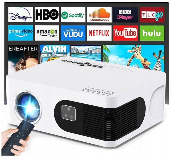 Projektor mini Rzutnik LED WiFi Android TV FULL HD 4K Autofocus do zdjęcie 1