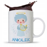 Kubek Prezent Dla Dziecka Córki Syna Aniołek +Imię Z Nadrukiem Ze Zdjęciem
