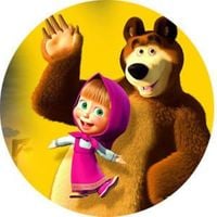 Opłatek na tort Masza  Niedżwiedż Bajka Postacie Urodziny