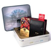 elegancki portfel męski z czerwonym akcentem - peterson