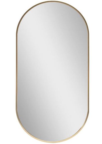 Lustro Elipsa 75x40cm złote GX06 ścienne owalne łazienkowe do salonu sypialni loftowe Industrialne minimalistyczne na Arena.pl