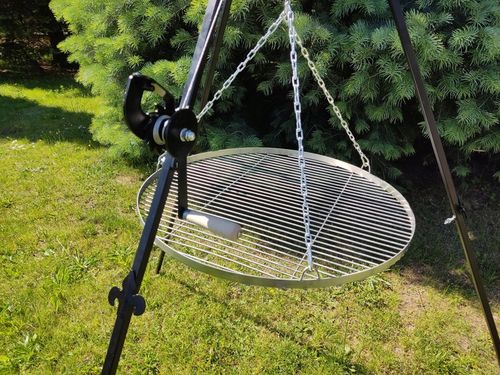 GRILL TRÓJNÓG OGRODOWY OGNISKOWY 191 STOJAK I RUSZT NAD OGNISKO na Arena.pl