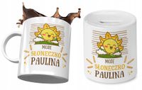 Dla Pauliny Zestaw Kubek + Skarbonka Dla Dziecka Z Nadrukiem Ze Zdjęciem