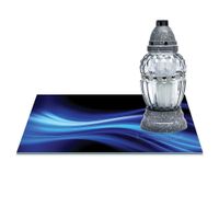 SZKLANA PODSTAWKA POD ZNICZE Z DEDYKACJĄ 30x20cm Fale 287a