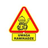 trójkąt na szybę samochodu uwaga kamikadze