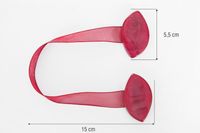 Upinacz dekoracyjny z magnesem owal bordo x2
