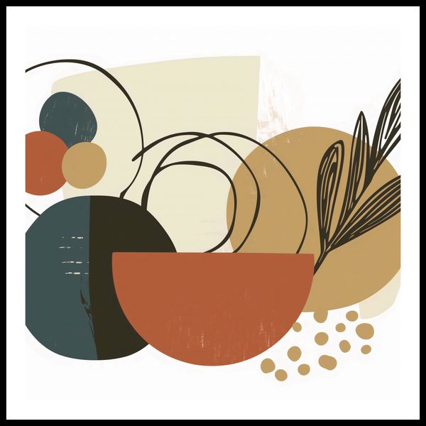 Plakat 90x90cm Kolaż Roślin zdjęcie 3