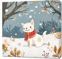 Obraz 70x70cm Śnieżny Kompan