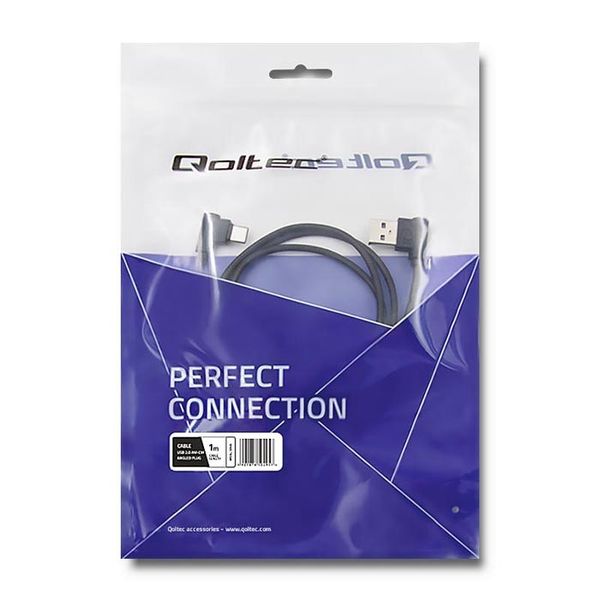 Qoltec Kabel USB typ C męski | USB 2.0 A męski | 1m zdjęcie 3