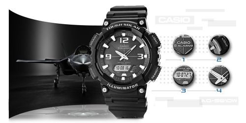 Zegarek Męski CASIO SOLAR AQ-S810W-1AVEF CASIO na Arena.pl