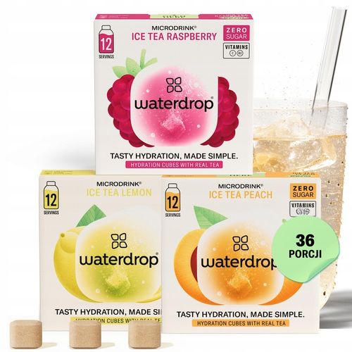 Waterdrop ICE TEA Kostki Nawadniające, Bez Cukru i Barwników, 36x2.1g na Arena.pl