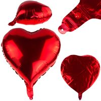 BALON FOLIOWY SERCE CZERWONY SERDUSZKO NA HEL