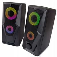 GŁOŚNIKI LED DO KOMPUTERA LAPTOPA 2.0 USB 6W RMS