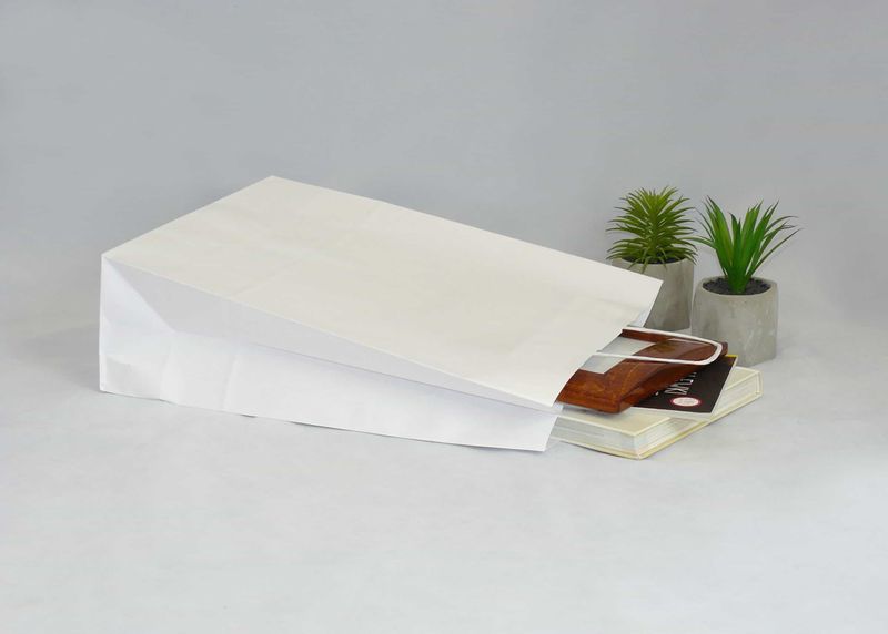 Torba papierowa biała 32 x 12 x 41 cm zdjęcie 3