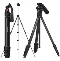 SMALLRIG 5473 Video Tripod, statyw z głowicą i uchwytem na smartfona