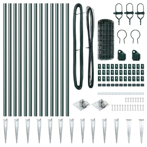 Ogrodzenie z słupkami Zielony 0.4 x 25 m Stal na Arena.pl